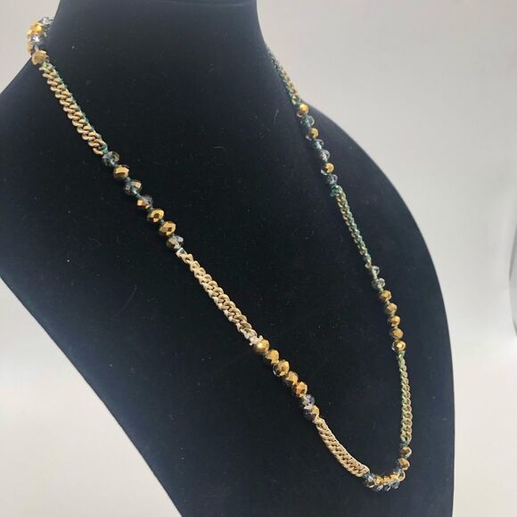 Chloé + Isabel Gold Tone Chain w/Crystals - Picture 3 of 4